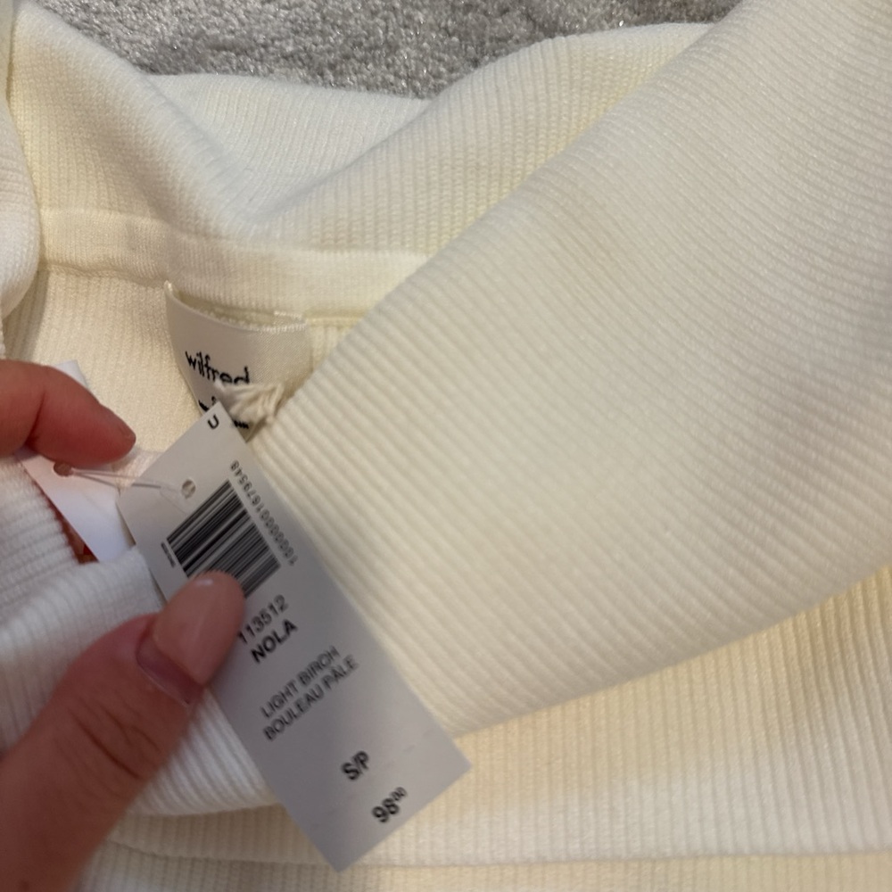 Wilfred Ribbed Cream Top - Picture 2 of 2